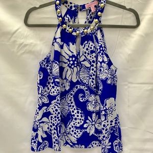 Lilly Pulitzer Dusk Silk Racer Back Tank